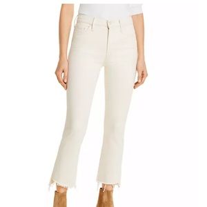 Mother Insider Ankle Fray Crop Jean in act natural